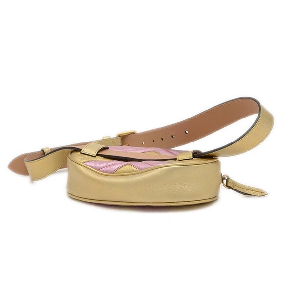 GUCCI Pink Leather GG Marmont Fanny Pack - Picture 8 of 8